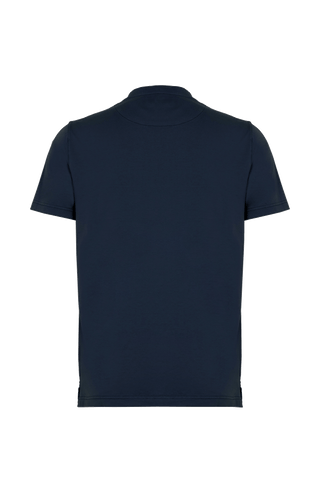 Herren-Rundhalsshirt mit kurzen Ärmeln in Dunkelblau (Farbe 163-0 Midnight), Modell EMIL-SJ (Artikel 271606) von Frauenschuh – klassische Passform, aus weichem, hochwertigem Material, gefertigt in Österreich, ideal für Alltag, Freizeit und sportlich-elegante Looks