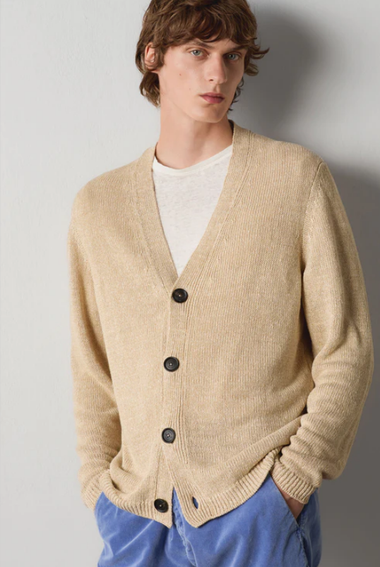 Strickjacke aus reinem Leinen - TONY