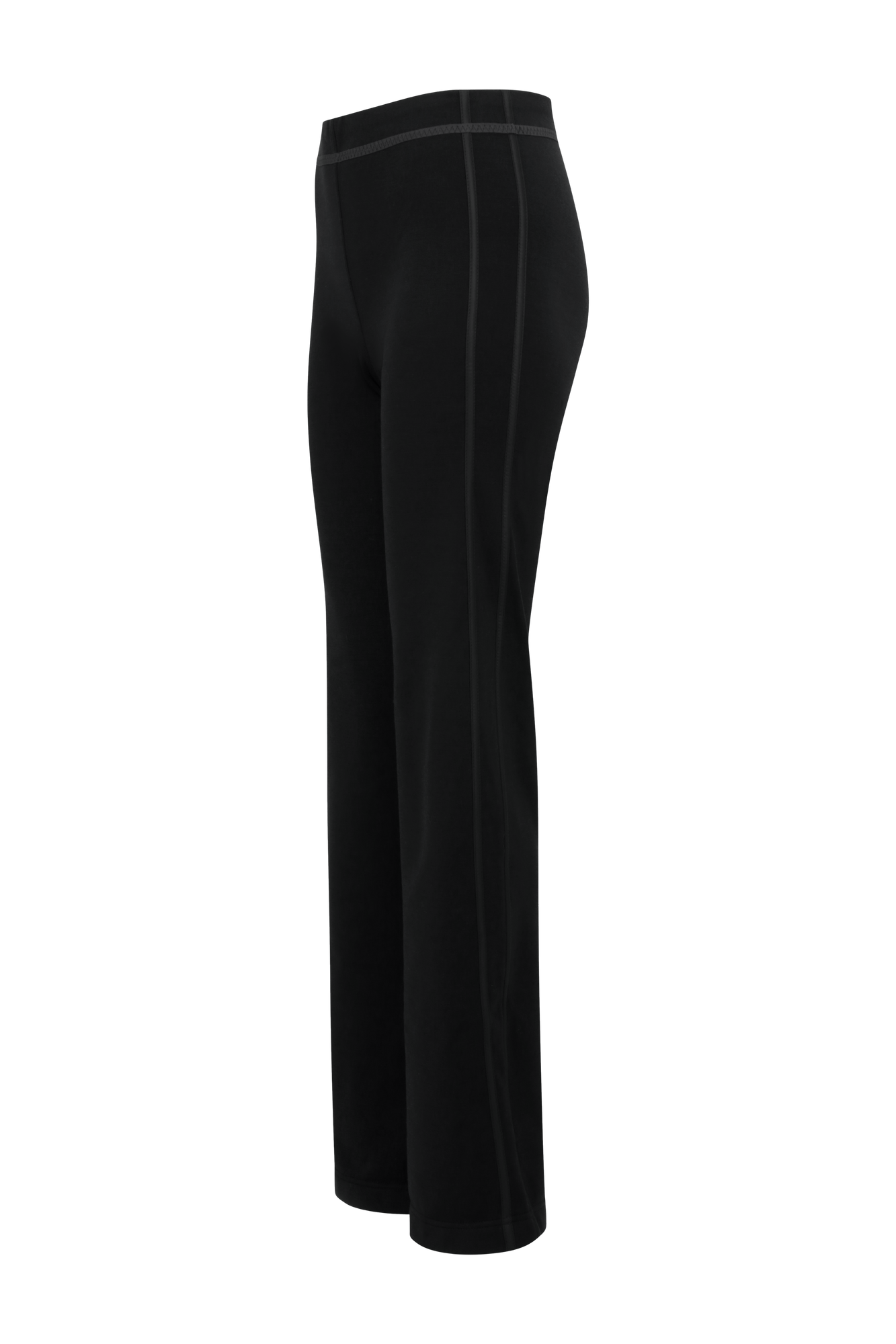 Sportliche Damenhose Inga-PSW in der Farbe Schwarz, seitliche Vorderansicht – Modellnummer 491624