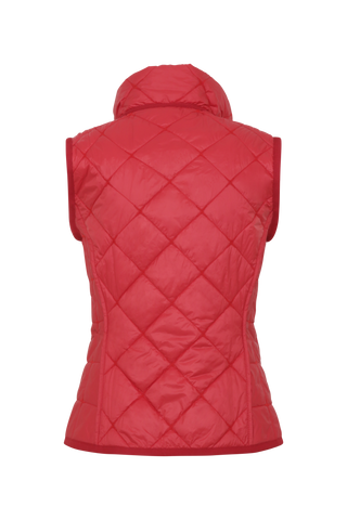 Steppweste für Damen, Modell Tracy-QL, Farbe Poppy, Rueckansicht