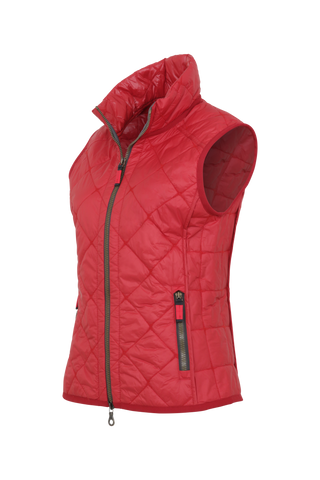 Steppweste für Damen, Modell Tracy-QL, Farbe Poppy, Seitenansicht, Frauenschuh Kitzbühel