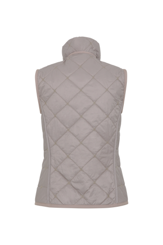 Steppweste für Damen, Modell Tracy-QL, Farbe Cashmere, Rueckansicht Frauenschuh Made in Austria