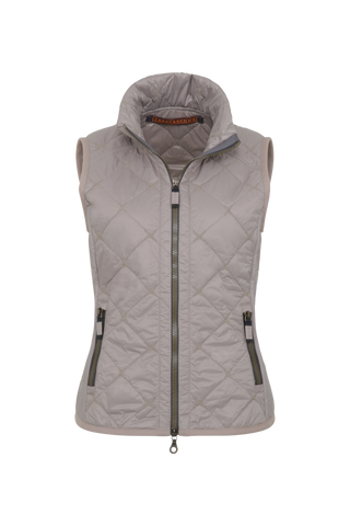 Steppweste für Damen, Modell Tracy-QL, Farbe Cashmere, Vorderansicht Frauenschuh Made in Austria