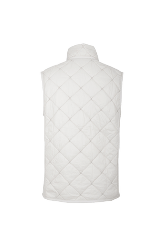 Steppweste für Herren, Modell 251614 Henri-QL, Farbe Sandstone Rueckansicht – zeigt das Rückendesign und die Passform der Weste.