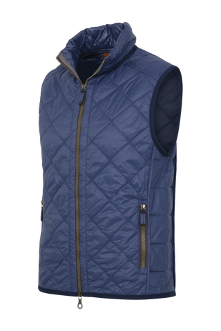 Herren-Steppweste Modell 251614 Henri-QL in der Farbe 2499 Alaska Blue, Seitenansicht – zeigt den seitlichen Schnitt, die Passform und die Details der sportlich-eleganten FRAUENSCHUH-Weste.