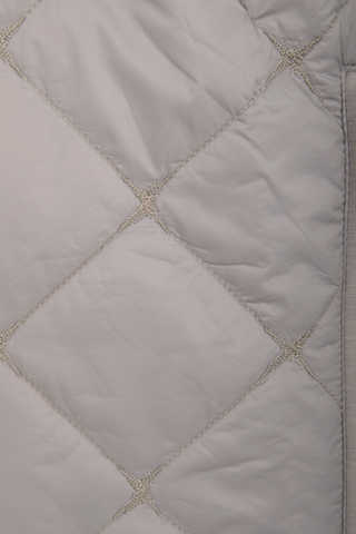 Steppweste für Herren mit Wool Powerstrecht im Rücken Farbe cashmere, beige Detailansicht