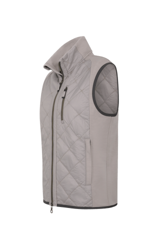 Steppweste für Herren mit Wool Powerstrecht im Rücken Farbe cashmere, beige Seitenansicht