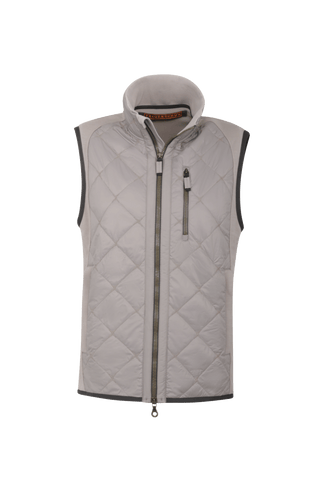 Steppweste für Herren mit Wool Powerstrecht im Rücken Farbe cashmere, beige Steppweste für Herren mit Wool Powerstrecht im Rücken Farbe cashmere, beige Rueckansicht.orderansicht.