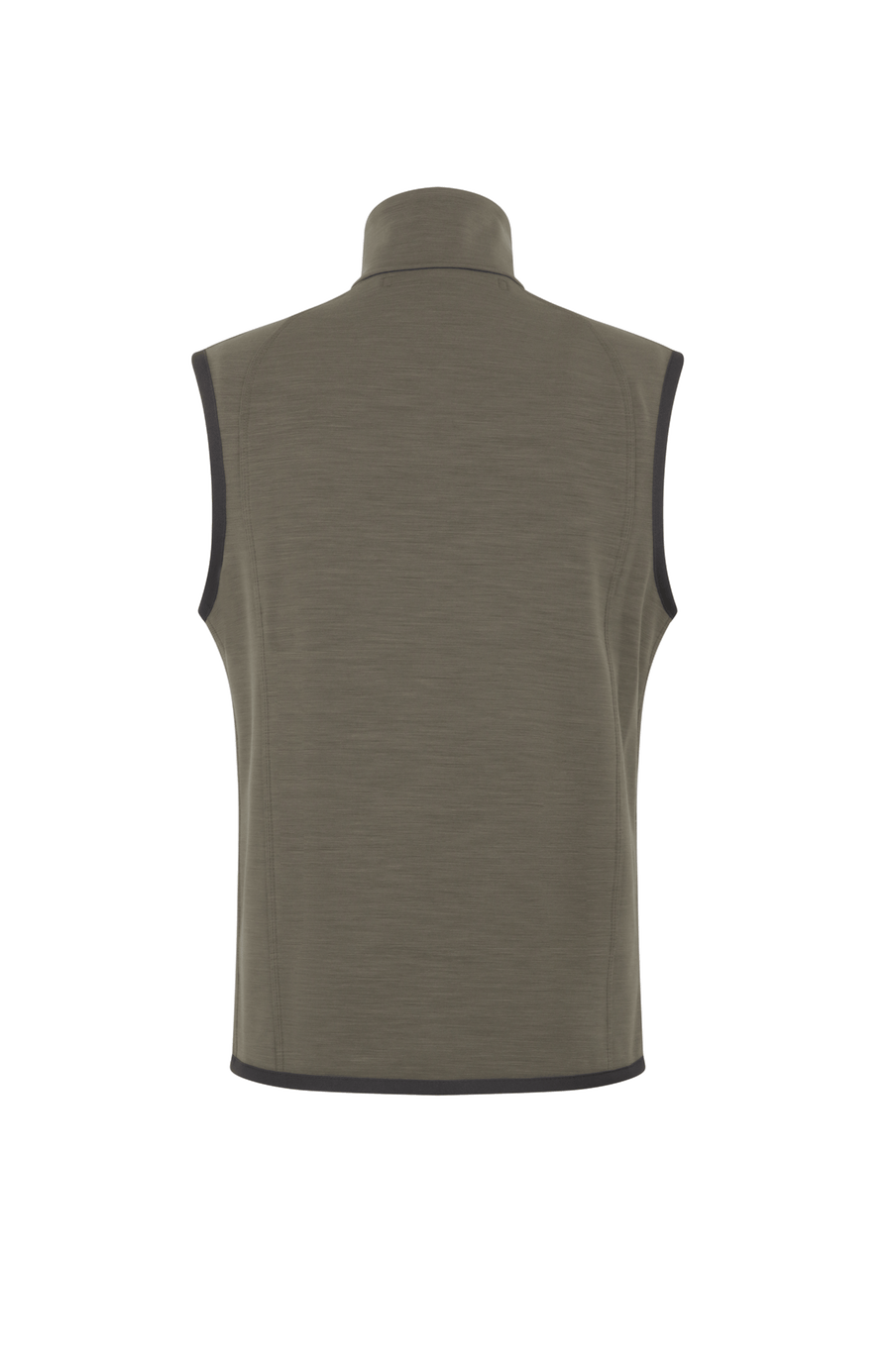 Steppweste für Herren mit Wool Powerstrecht im Rücken Farben Ivy-grün, Rueckansicht.