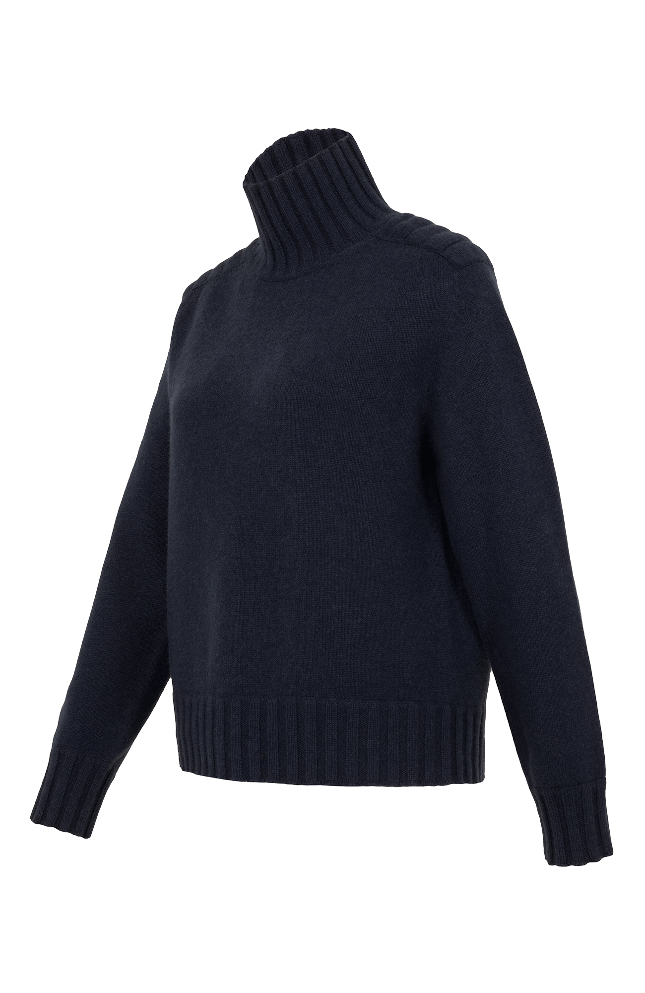 Strickpullover mit Rollkragen midnight von seite