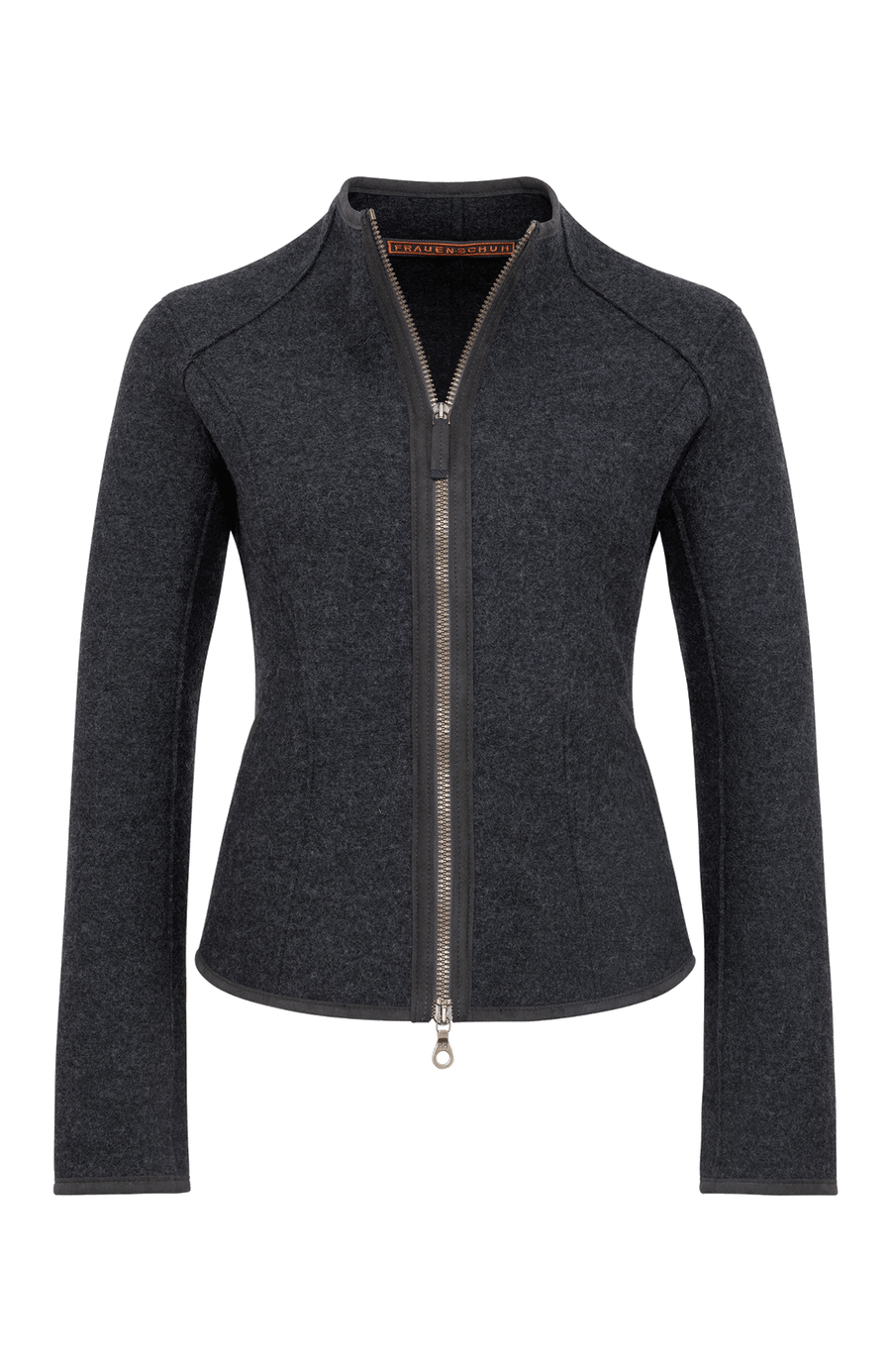 Taillierte Walkjacke für Damen, Modell 638129 Joy-CW, Farbe dunkelgrau, Vorderansicht, Made in Austria