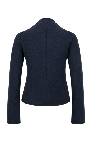 Taillierte Walkjacke für Damen, Modell 638129 Joy-CW, Farbe Midnight (1630), Rueckansicht, Made in Austria
