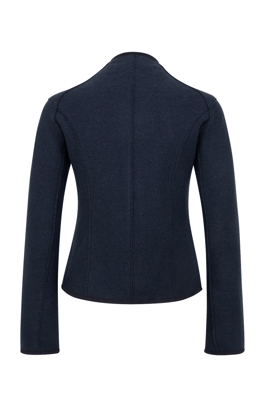 Taillierte Walkjacke für Damen, Modell 638129 Joy-CW, Farbe Midnight (1630), Rueckansicht, Made in Austria