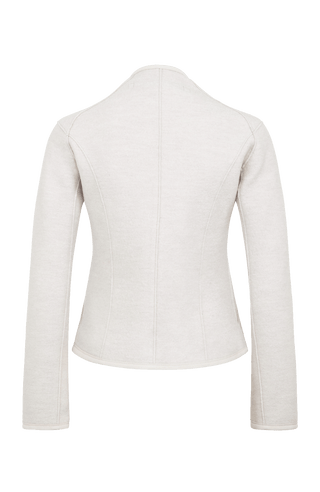 Taillierte Walkjacke für Damen, Modell 638129 Joy-CW, Farbe beige Rueckansicht, Made in Austria