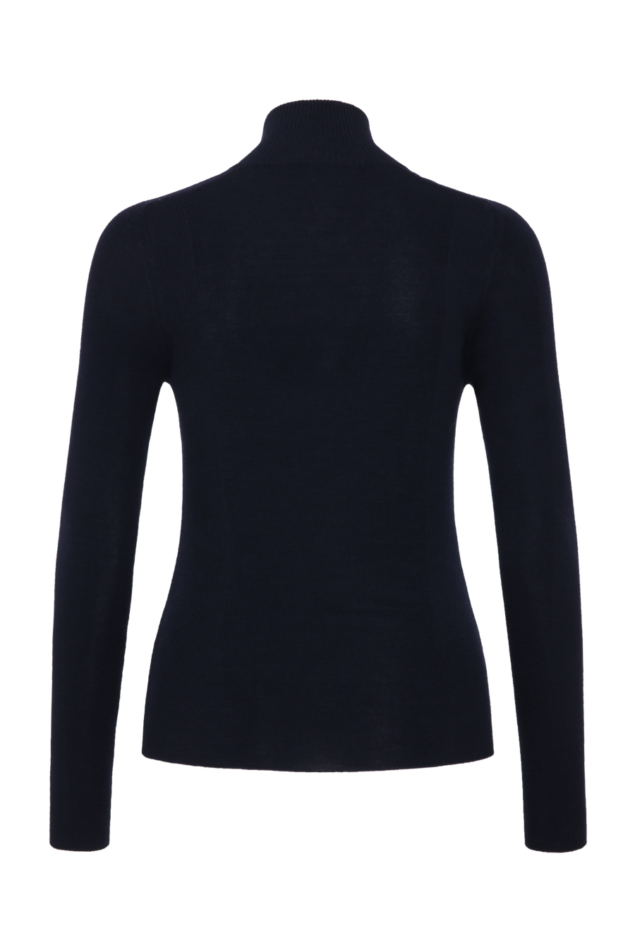 Damen Unterziehshirt Modell 713560 Jean-MV in dunkelblau Rueckansicht, aus feinster Merinowolle von Frauenschuh