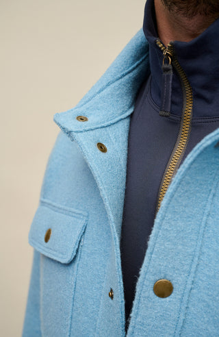 Herren Walkjacke im Holzfäller-Stil Valentin-CW (Modell 003129) in Farbe powderblue Detailansicht– FRAUENSCHUH Kitzbühel, made in Austria