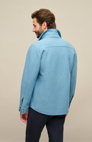 Herren Walkjacke im Holzfäller-Stil Valentin-CW (Modell 003129) in Farbe powderblue Model Rueckansicht– FRAUENSCHUH Kitzbühel, made in Austria