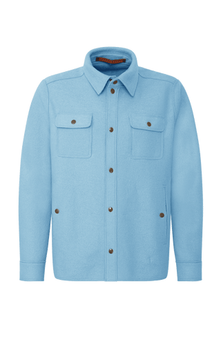 Herren Walkjacke im Holzfäller-Stil Valentin-CW (Modell 003129) in Farbe powderblue Vorderansicht– FRAUENSCHUH Kitzbühel, made in Austria