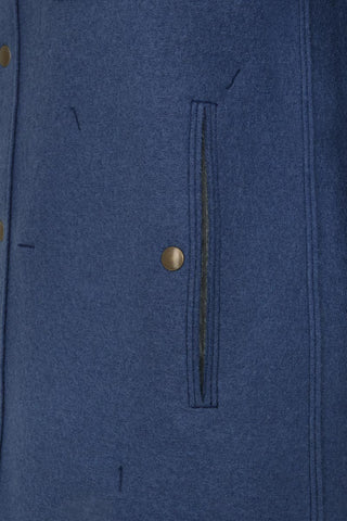 Herren Walkjacke im Holzfäller-Stil Valentin-CW (Modell 003129) in Farbe oceanblue Detailansicht– FRAUENSCHUH Kitzbühel, made in Austria