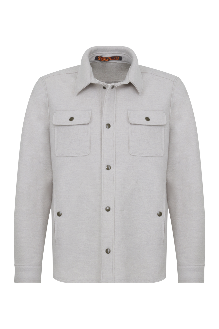 Herren Walkjacke im Holzfäller-Stil Valentin-CW (Modell 003129) in Farbe Sandstone, Vorderansicht– FRAUENSCHUH Kitzbühel, made in Austria
