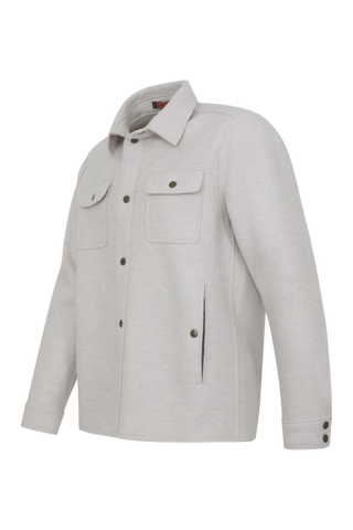 Herren Walkjacke im Holzfäller-Stil Valentin-CW (Modell 003129) in Farbe Sandstone,Seitenansicht– FRAUENSCHUH Kitzbühel, made in Austria