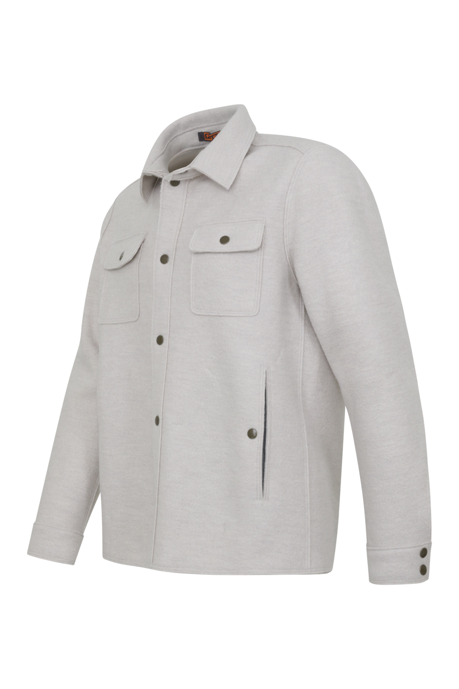 Herren Walkjacke im Holzfäller-Stil Valentin-CW (Modell 003129) in Farbe Sandstone,Seitenansicht– FRAUENSCHUH Kitzbühel, made in Austria