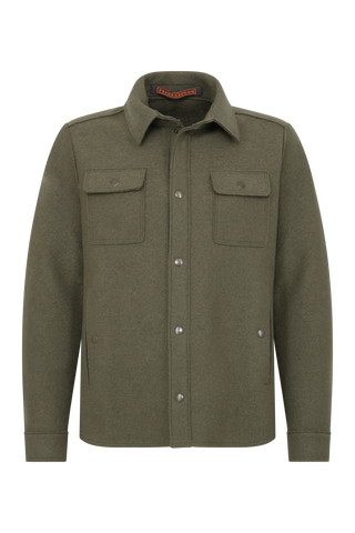 Herren Walkjacke im Holzfäller-Stil Valentin-CW (Modell 003129) in Farbe Ivy, Vorderansicht – FRAUENSCHUH Kitzbühel, made in Austria