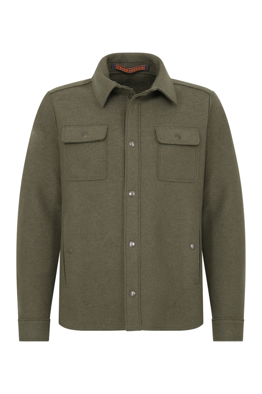 Herren Walkjacke im Holzfäller-Stil Valentin-CW (Modell 003129) in Farbe Ivy, Vorderansicht – FRAUENSCHUH Kitzbühel, made in Austria