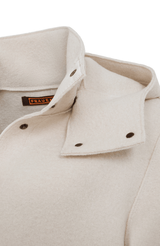 Damen - Walkmantel mit Kapuze, Modell 535129 Ellen-CW in Farbe 1200 Shell– Detailansicht