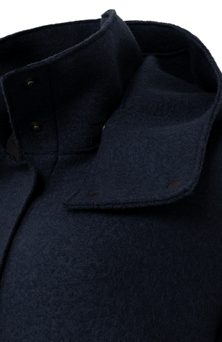 Damen - Walkmantel mit Kapuze, Modell 535129 Ellen-CW in Farbe 1630 Midnight – Detailansicht