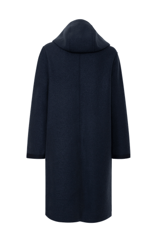 Damen - Walkmantel mit Kapuze, Modell 535129 Ellen-CW in Farbe 1630 Midnight – Rueckansicht