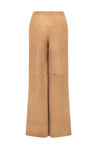 Damenhose aus Veloursleder in Honiggelb – Modell Kati-CV 623693, Rueckansicht