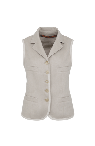 Weste aus Baumwoll-Leinen - Anya