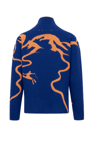 Strickpullover mit Skispur Motiv - Chatel