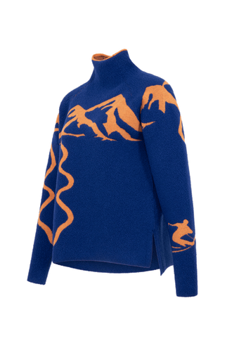 Strickpullover mit Skispur Motiv - Chatel