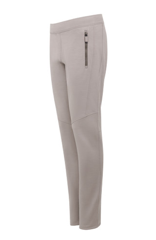 Herren Powerstretchhose Wool Modell Collin in der Farbe cashmere, Seitenansicht ,funktionale Outdoorhose von Frauenschuh made in Austria, mit elastischem Material und sportlichem Schnitt, ideal für kalte Temperaturen.