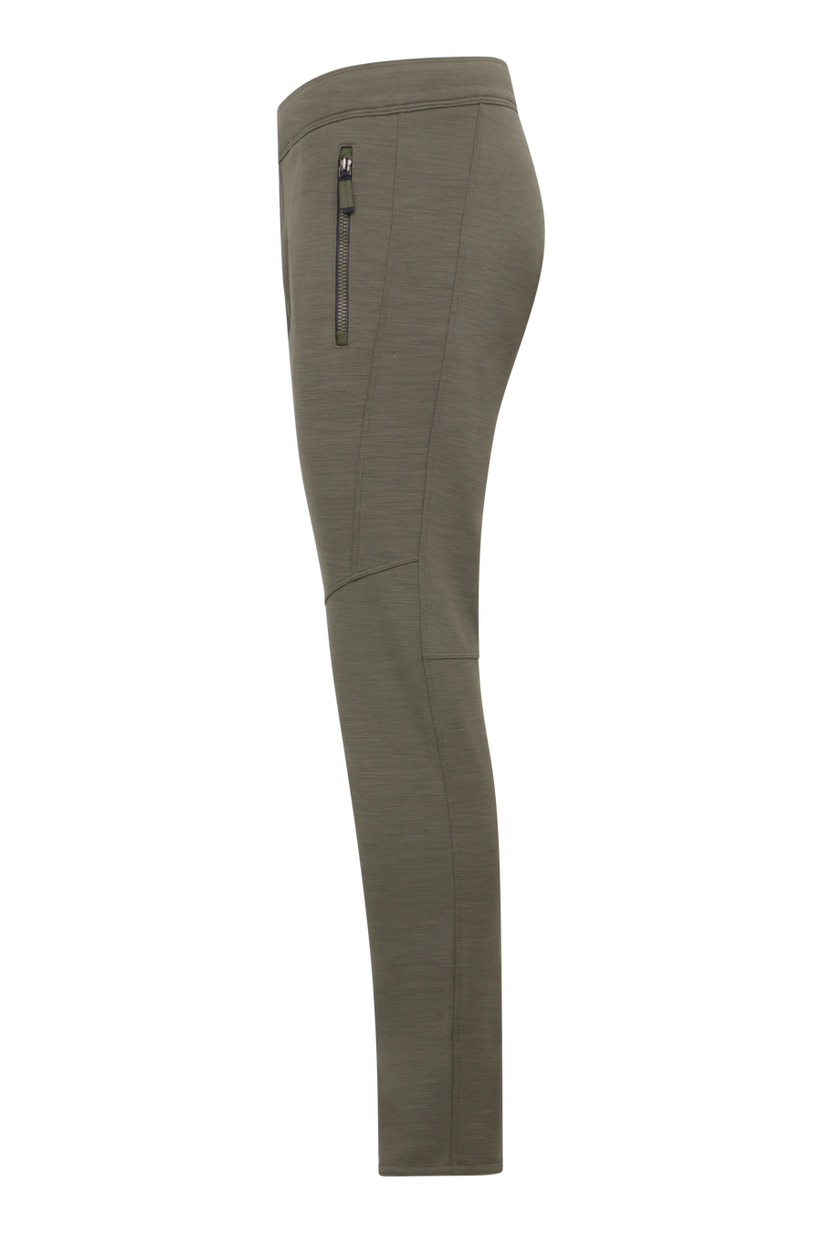 Herren Powerstretchhose Wool Modell Collin in der Farbe Ivy grün, Seitenansicht – funktionale Outdoorhose von Frauenschuh made in Austria, mit elastischem Material und sportlichem Schnitt, ideal für kalte Temperaturen.