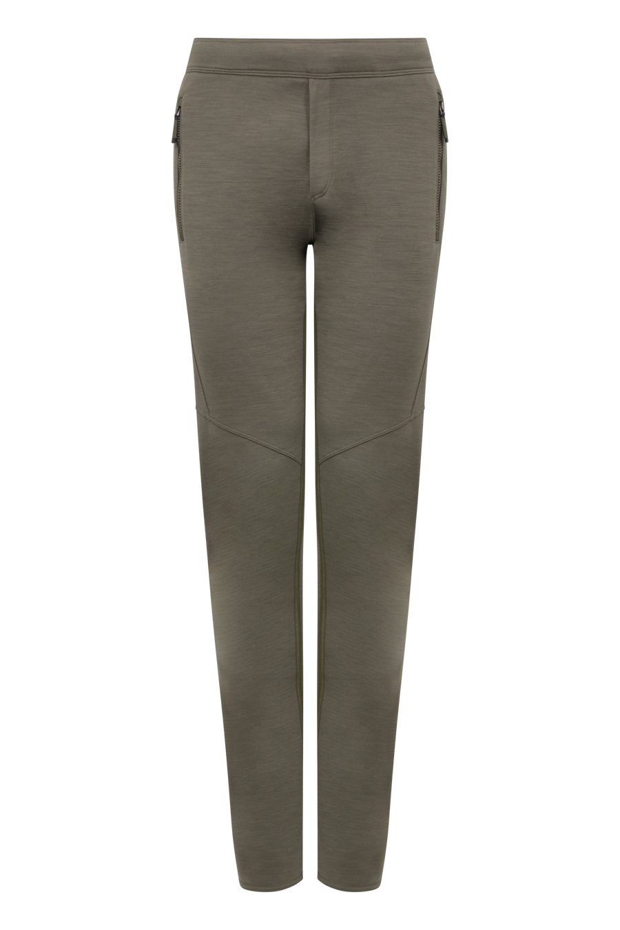 Herren Powerstretchhose Wool Modell Collin in der Farbe Ivy grün, Vorderansicht– funktionale Outdoorhose von Frauenschuh made in Austria, mit elastischem Material und sportlichem Schnitt, ideal für kalte Temperaturen.