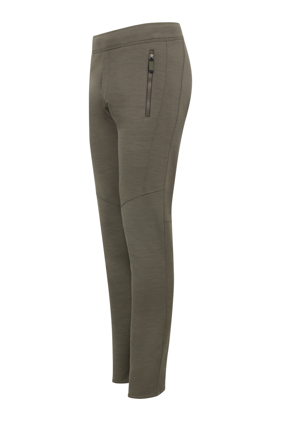 Herren Powerstretchhose Wool Modell Collin in der Farbe Ivy grün, seitliche Vorderansicht – funktionale Outdoorhose von Frauenschuh made in Austria, mit elastischem Material und sportlichem Schnitt, ideal für kalte Temperaturen.