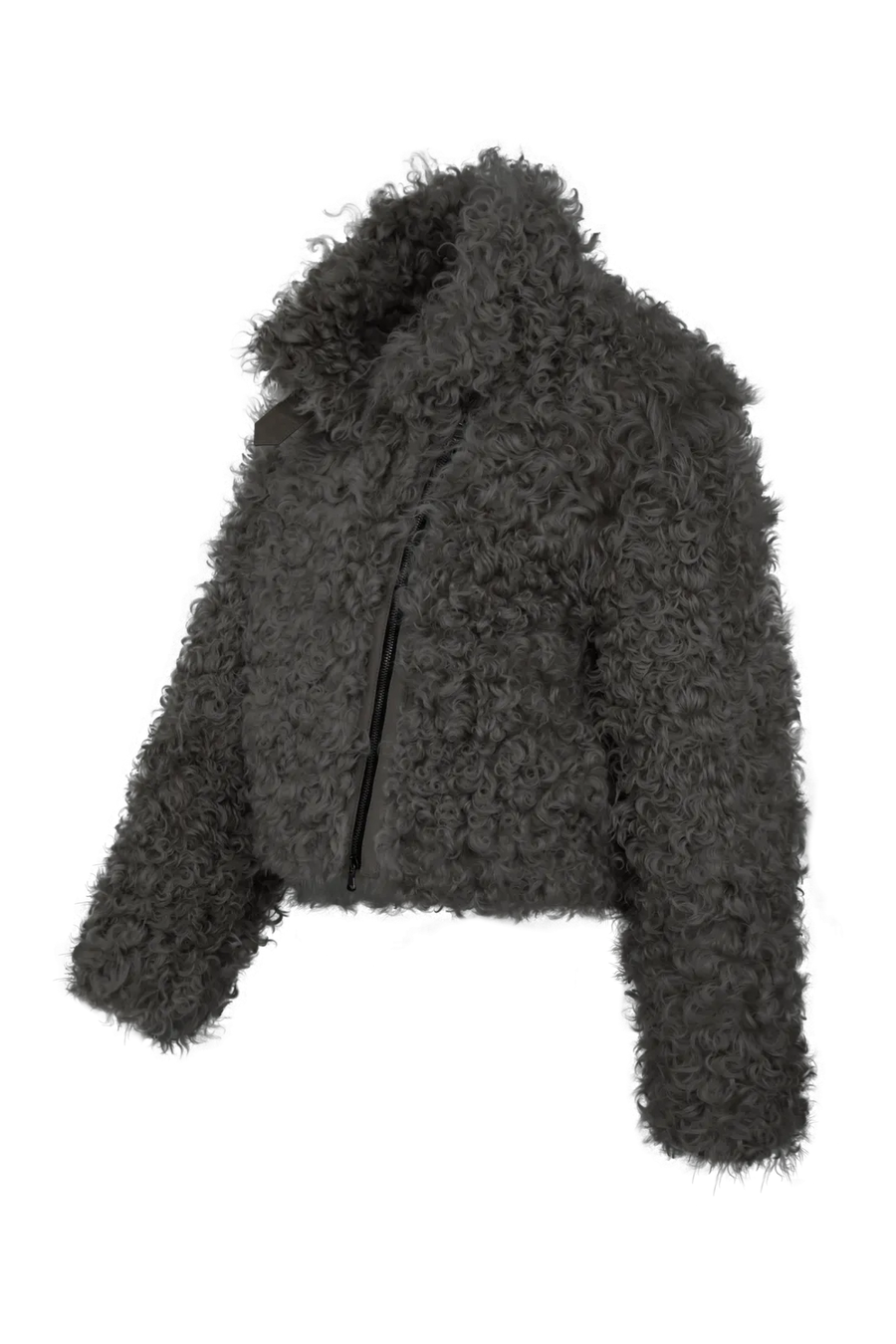 Curly Shearling Biker Jacket - Ada-AL