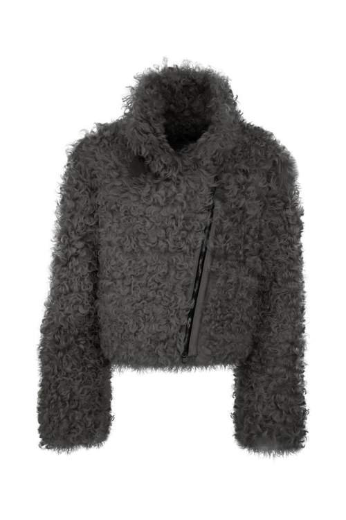 Curly Shearling Biker Jacket - Ada-AL