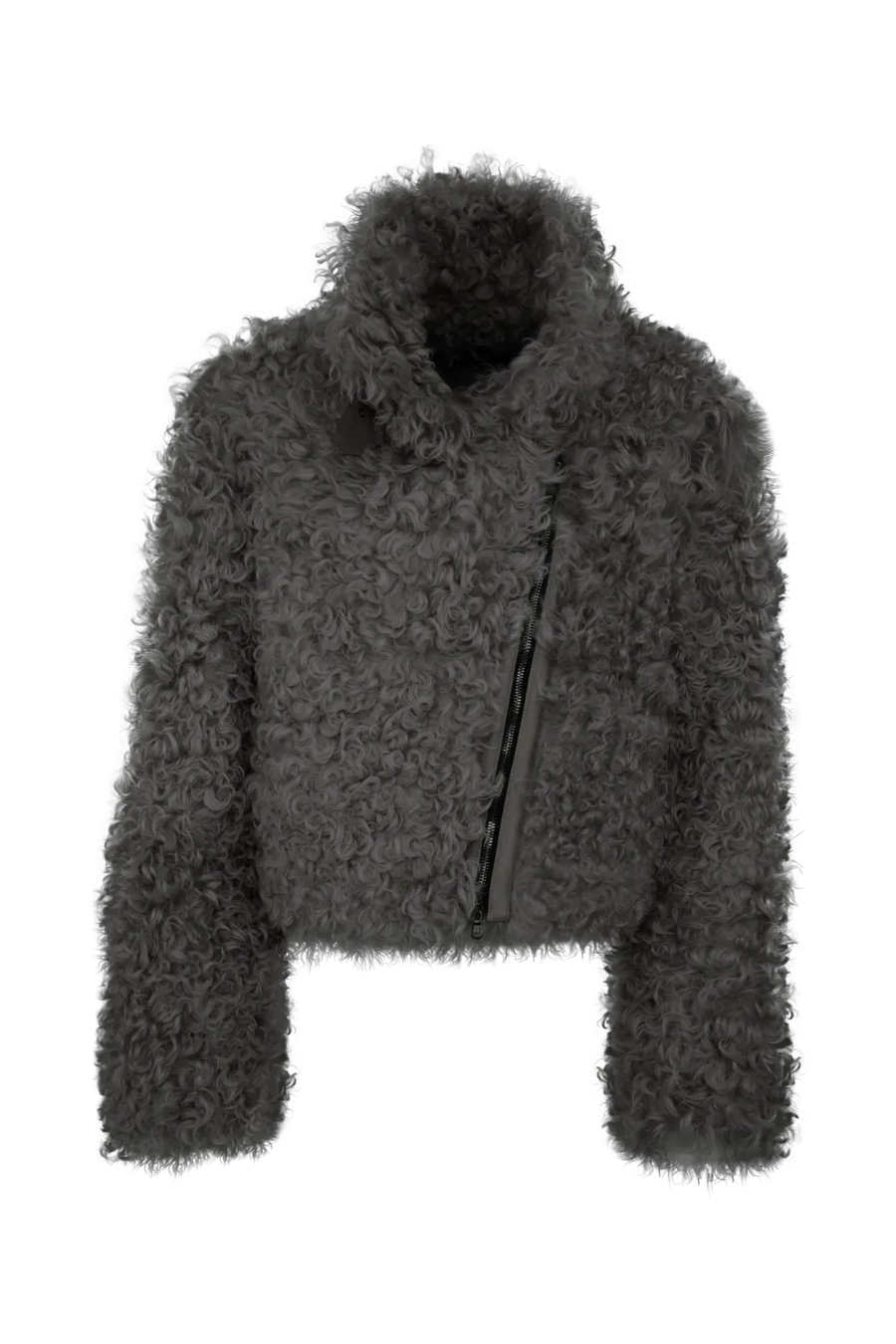 Curly Shearling Biker Jacket - Ada-AL