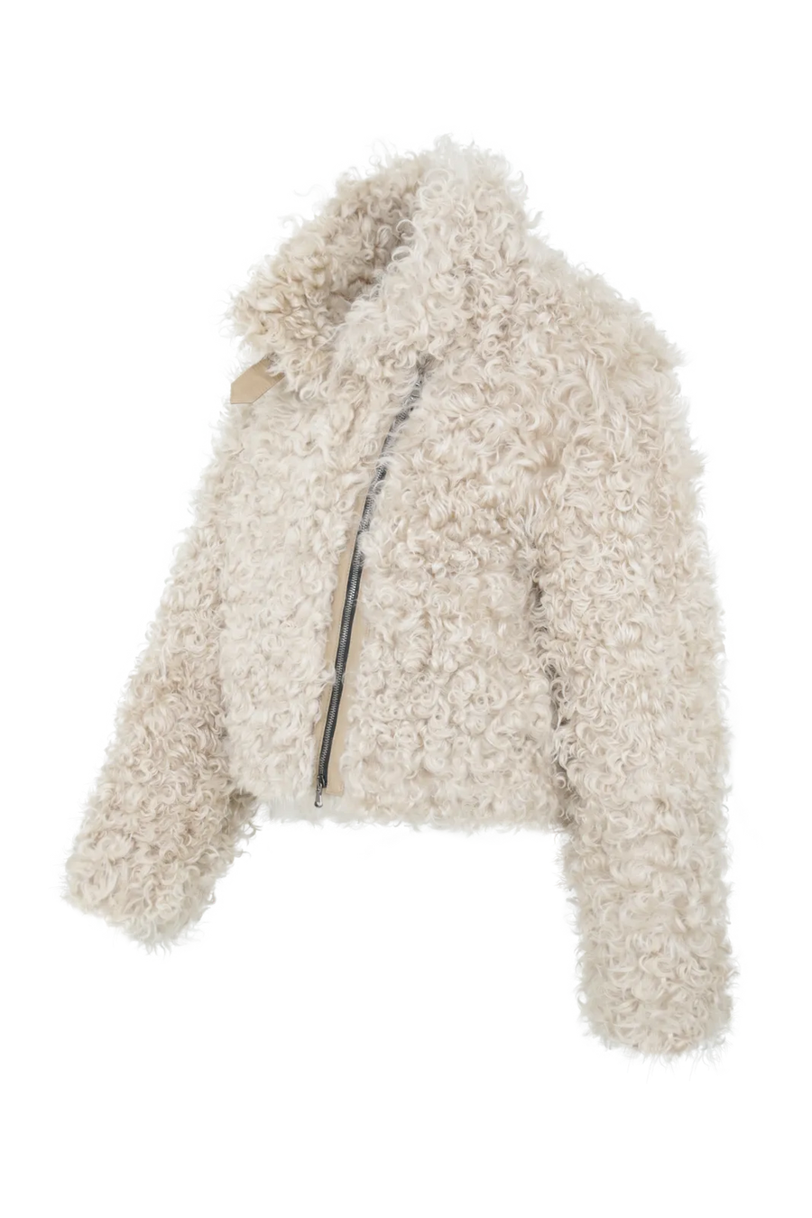 Curly Shearling Biker Jacket - Ada-AL