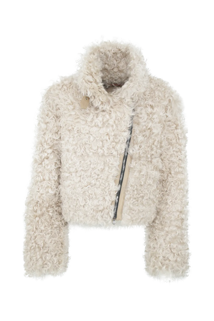 Curly Shearling Biker Jacket - Ada-AL