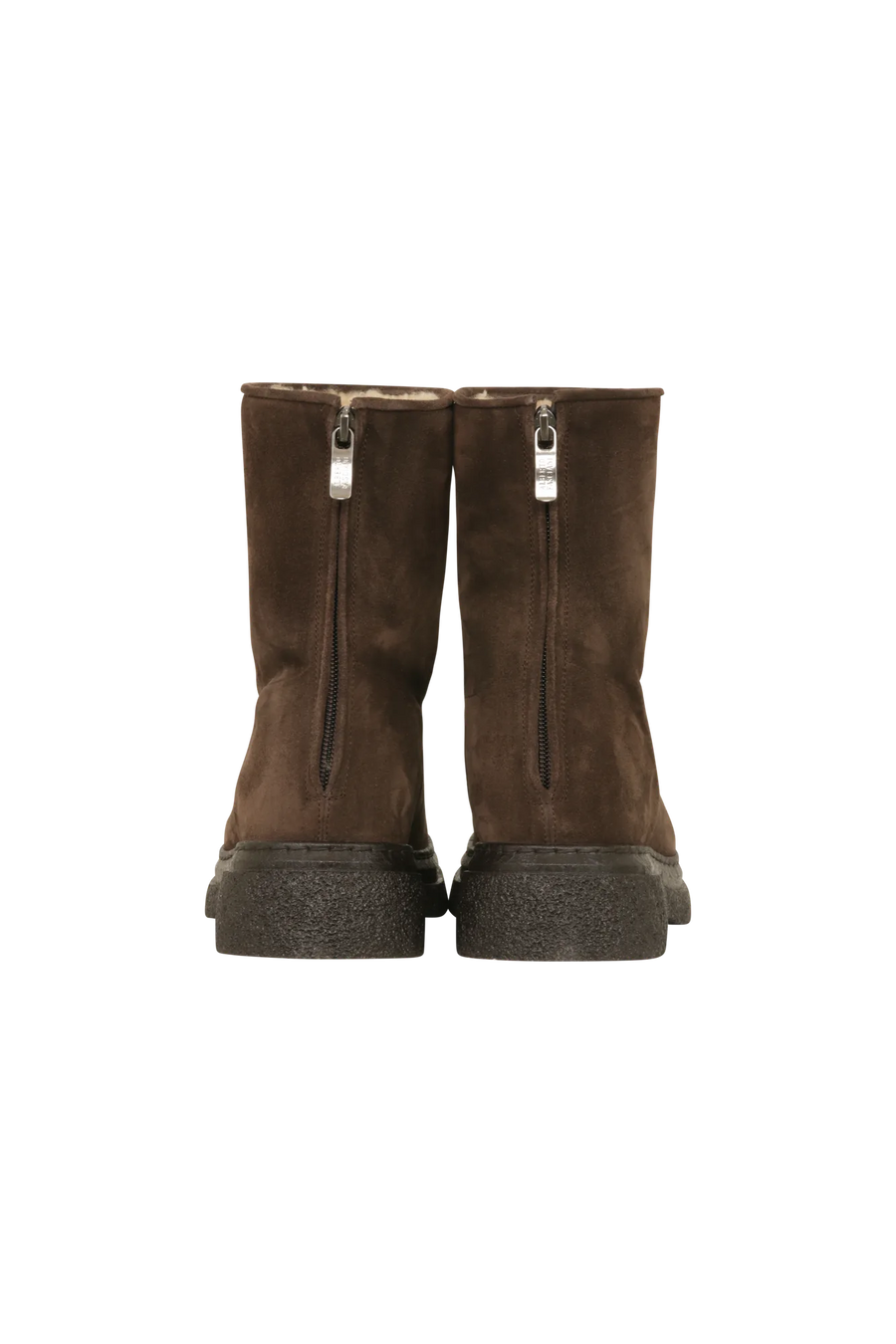 Ankle Boots aus Veloursleder mit Lammfell - GILL