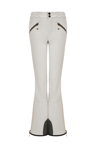 höher geschnittenem Bund im Rücken, spezielle Sicherheitsdruckknöpfe, zwei Eingriffstaschen mit Reißverschluss, Zipper am Beinsaum, elastischer Schneefang, Kantenschutz aus Alcantara und leicht aufgeraute Innenseite für weichen Tragekomfort. Ergonomisches Knie für maximale Bewegungsfreiheit. GRÖßENHINWEIS: Figurbetonte Passform, wählen Sie Ihre gewohnte Größe. In der Farbe Weiß-Beige (Farbe: sandstone)