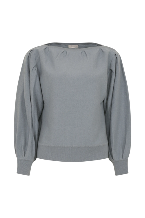 100% Cashmere Sweater with Balloon Sleeves