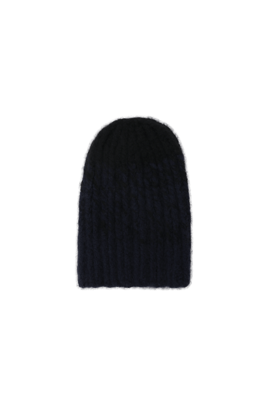 Beanie1, handgestrickt aus 100 % Kaschmir, luxuriös weich, fühlt sich an wie Seide, kratzt nicht. Klassischer Rippstrick für perfekten Sitz, modern im Bi-Color-Design, wärmend, leicht und hautfreundlich. Perfekt für kalte Tage. In der Farbe Dunkelblau (Farbe: midnight)