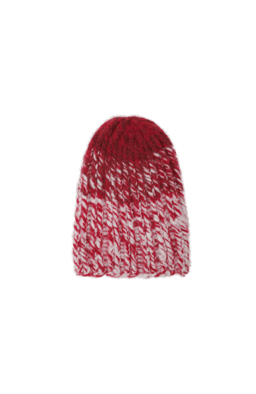 eanie1, handgestrickt aus 100 % Kaschmir, luxuriös weich, fühlt sich an wie Seide, kratzt nicht. Klassischer Rippstrick für perfekten Sitz, modern im Bi-Color-Design, wärmend, leicht und hautfreundlich. Perfekt für kalte Tage. In der Farbe Rot-Weiß (Farbe: poppy color)