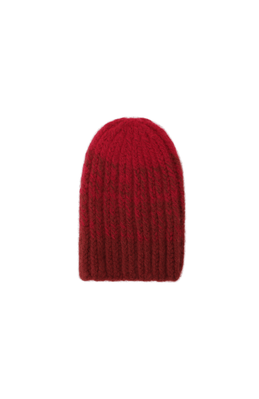 Beanie1, handgestrickt aus 100 % Kaschmir, luxuriös weich, fühlt sich an wie Seide, kratzt nicht. Klassischer Rippstrick für perfekten Sitz, modern im Bi-Color-Design, wärmend, leicht und hautfreundlich. Perfekt für kalte Tage. In der Farbe Knallrot (Farbe: poppy)